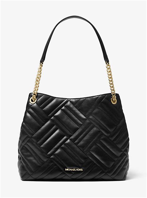 michael kors peyton large chain shoulder tote|Peyton Large Quilted Belt Bag .